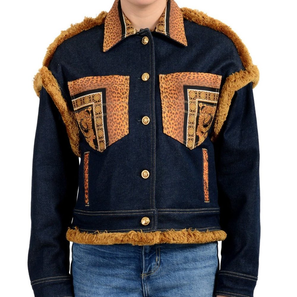 Versace Women's Multi-Color Barocco Jean Jacket